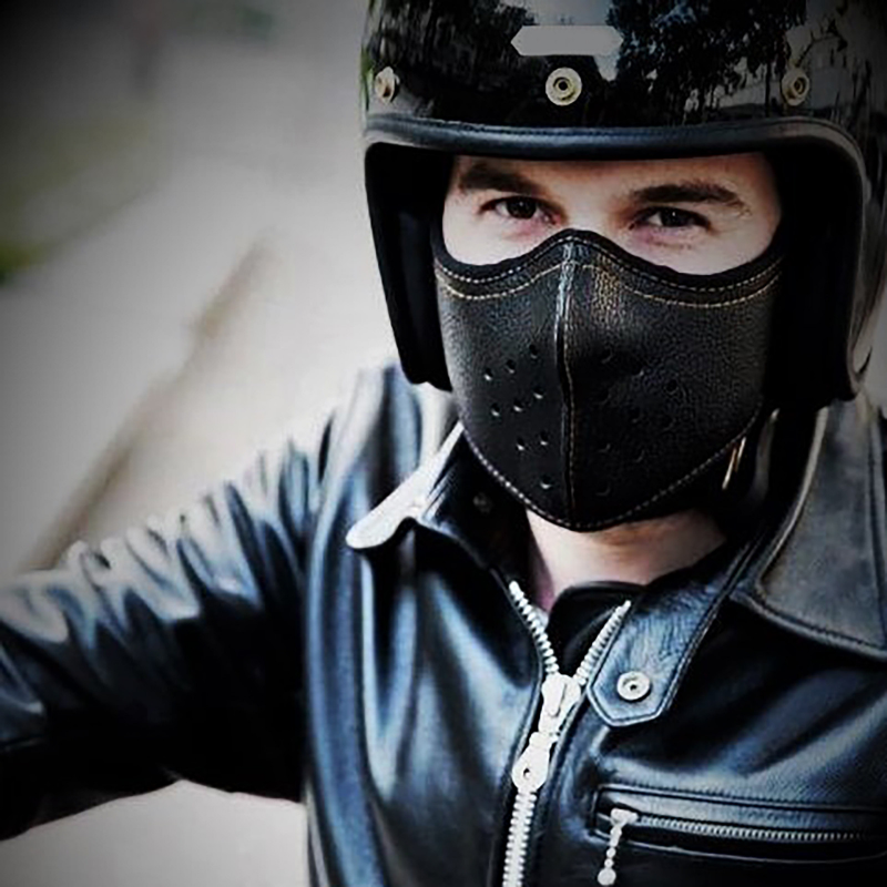 Punk Motorcycle Riding Mask - Leather