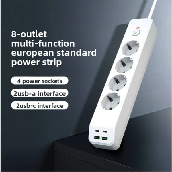 Power Strip with 2 USB-A, 2 USB-C Ports, Surge Protection, Extender — Hand Tools