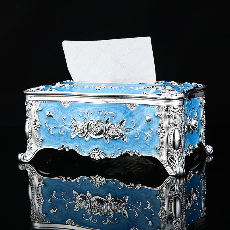 Luxury Retro Paper Extraction Box with Waterproof Acrylic Finish - Multiple Colors