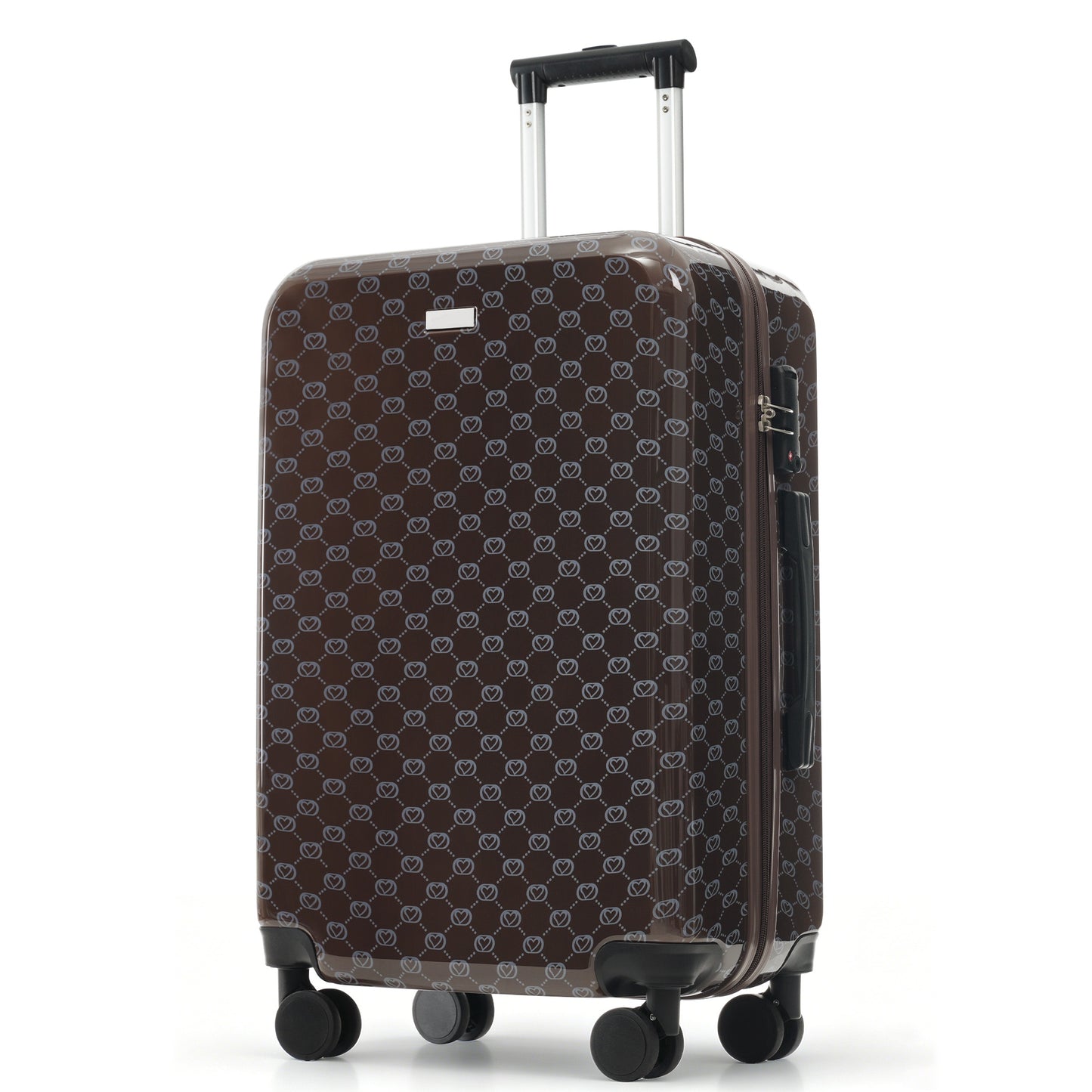 5-Piece Hardside Luggage Set with TSA Lock - Brown