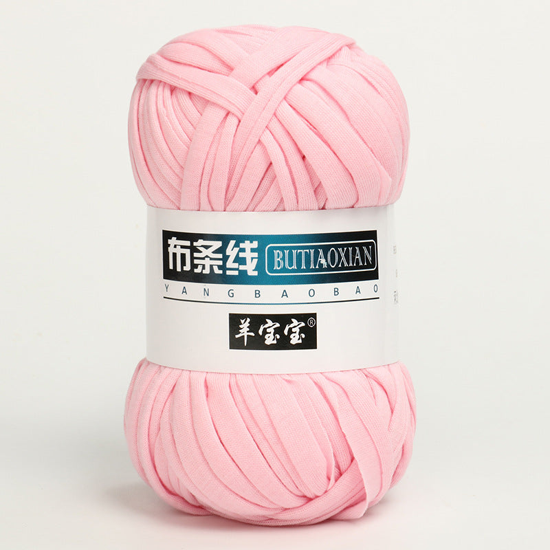 DIY Wool Woven Bag Material Kit - Coarse Wool Ball & Cloth Strips, Multiple Colors