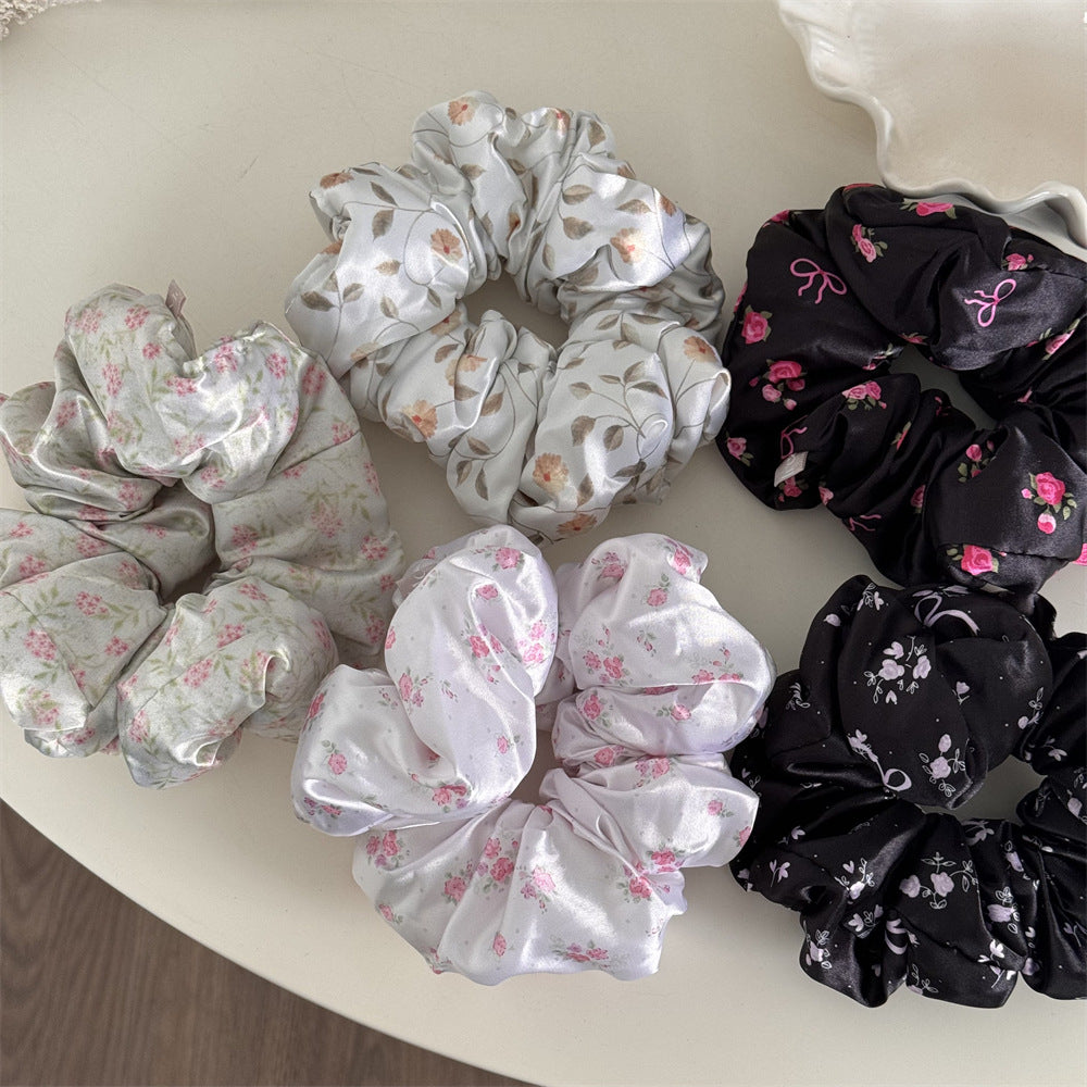 Floral Hair Scrunchie - High Elasticity Cloth Band