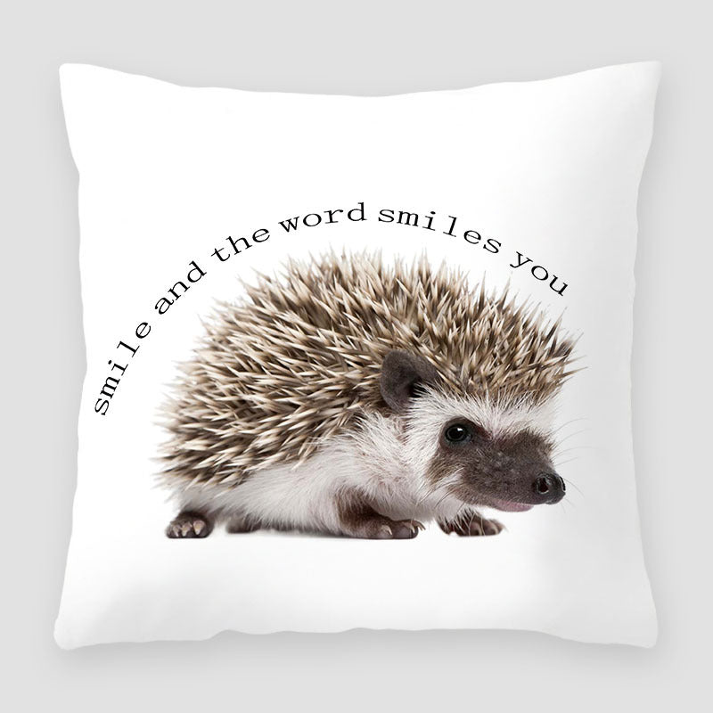 Cartoon Peach Skin Velvet Pillow Cover for Sofa & Living Room - Multiple Colors