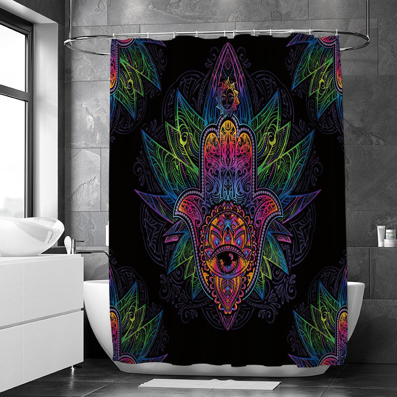 Magic Mushroom Moon Phase Waterproof Shower Curtain - Mildew Proof Bathroom Decor