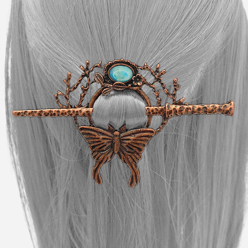 Retro Nordic Butterfly Hairpin - Alloy