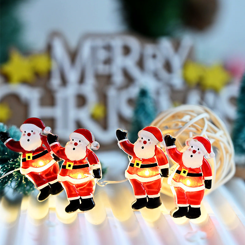 Christmas Santa Claus String Lights - Decorative Holiday LED Lighting