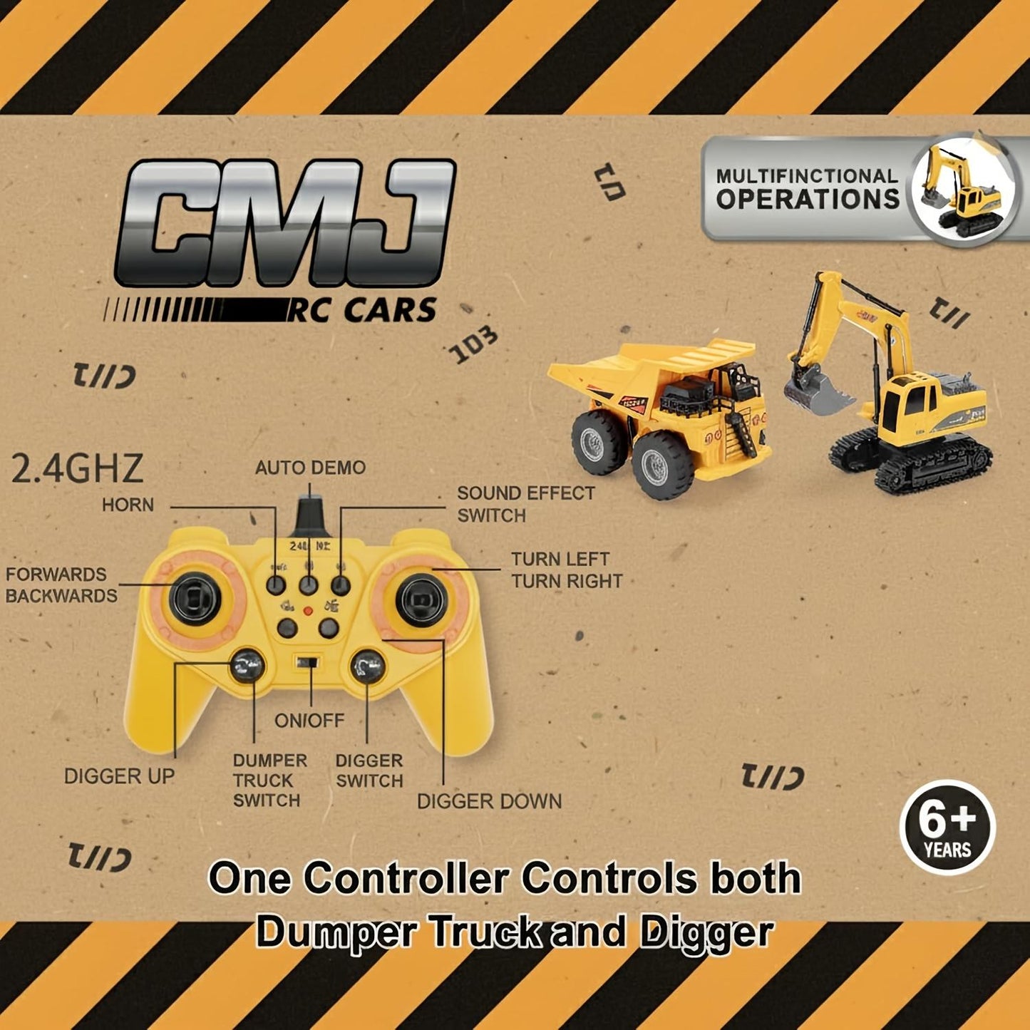 Remote Control Construction Vehicle Set for Kids - Educational Excavator & Dump Truck
