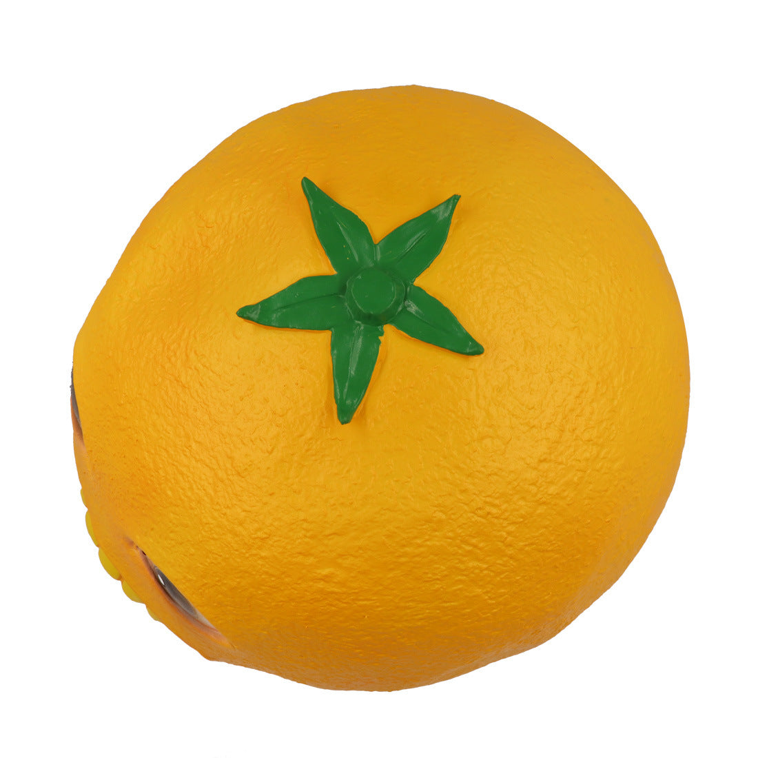 Orange Emoji Headgear Latex Mask for Parties Halloween Cosplay Fun