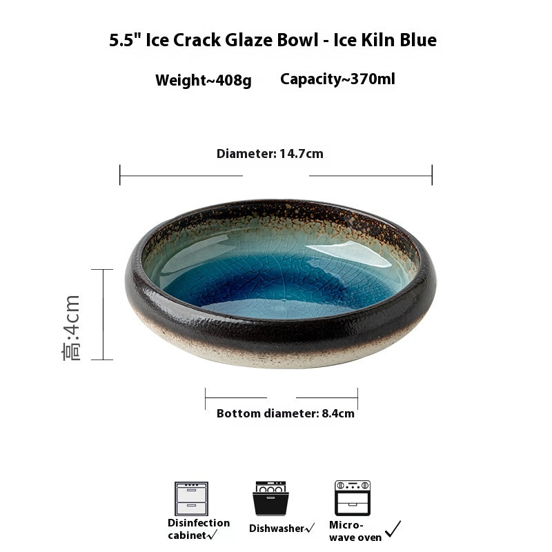Ceramic Noodle Bowl Soup Bowl - Special-Shaped Japanese Style Kitchen Dinnerware