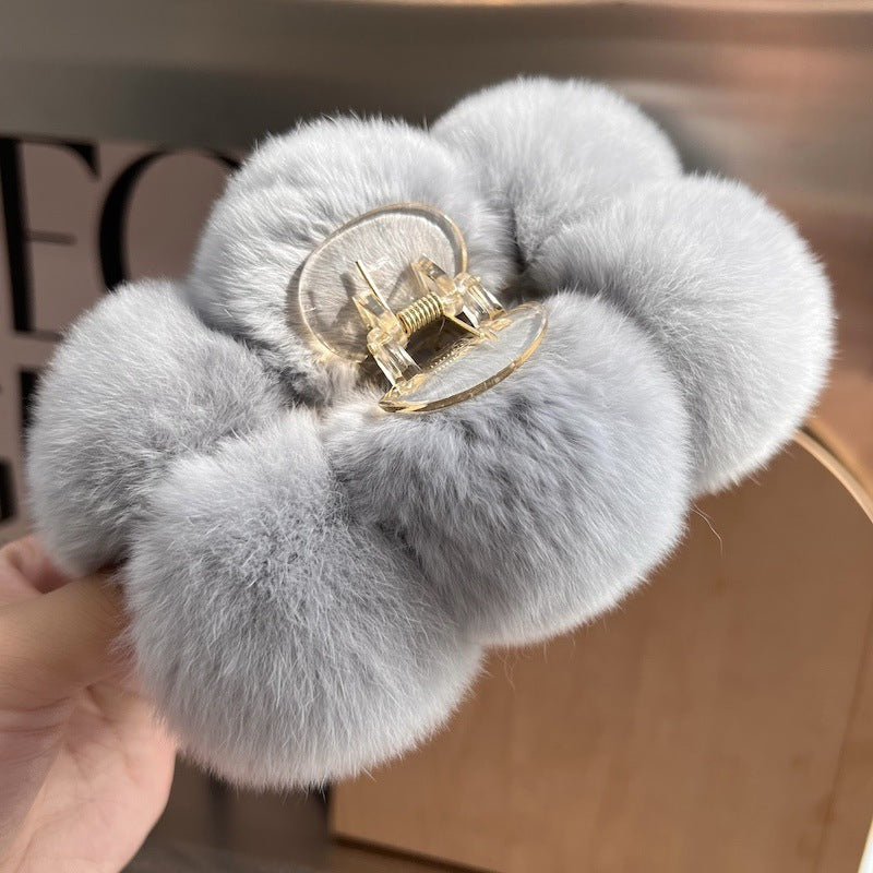 Plush Rabbit Hair Clip - Large