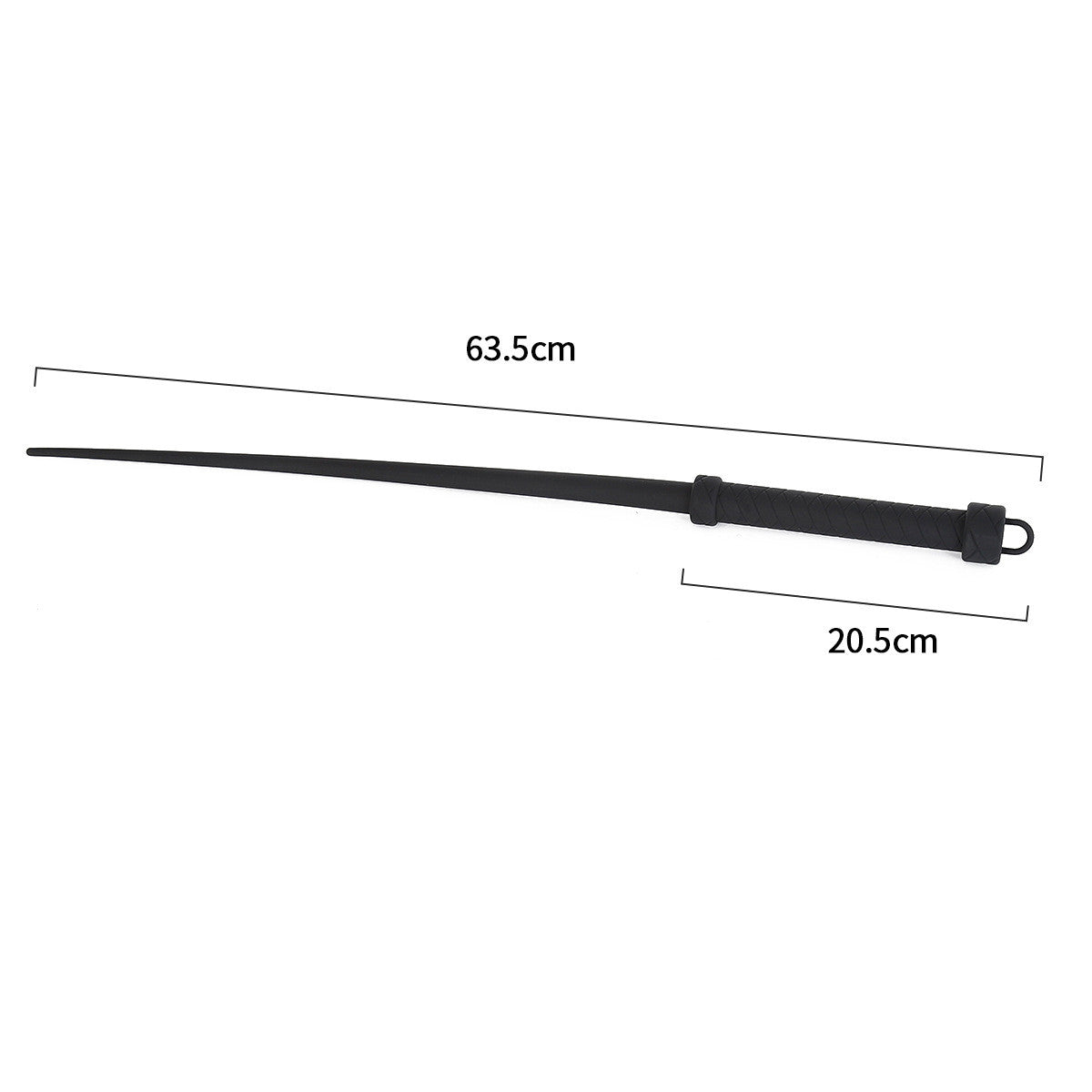 Silica Gel Whip Training Tool for Adults - Black Silicone Adult Supplies