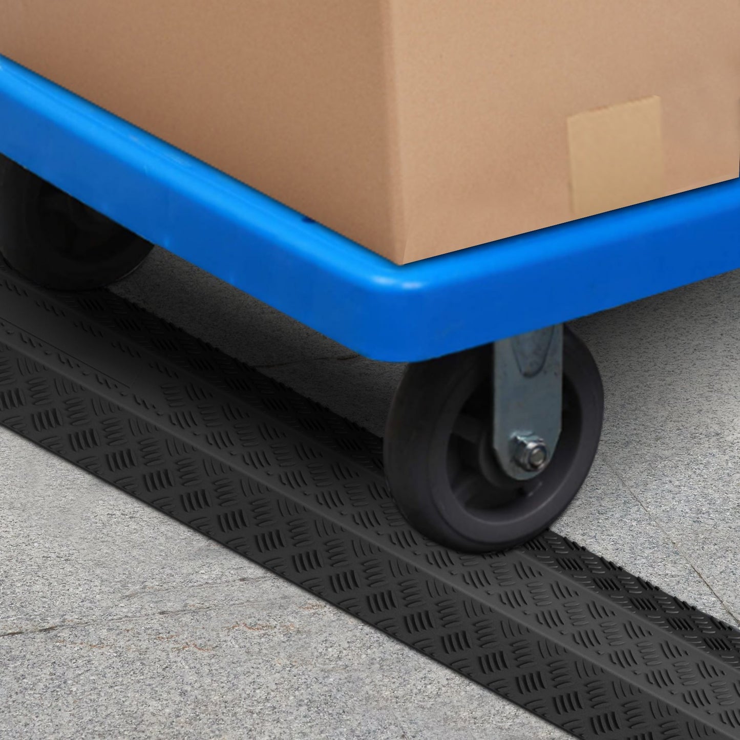 2 Pack 39 In Speed Bumps Cable Protector Ramp Drop-Over Cord Cover 2000 Lbs Capacity