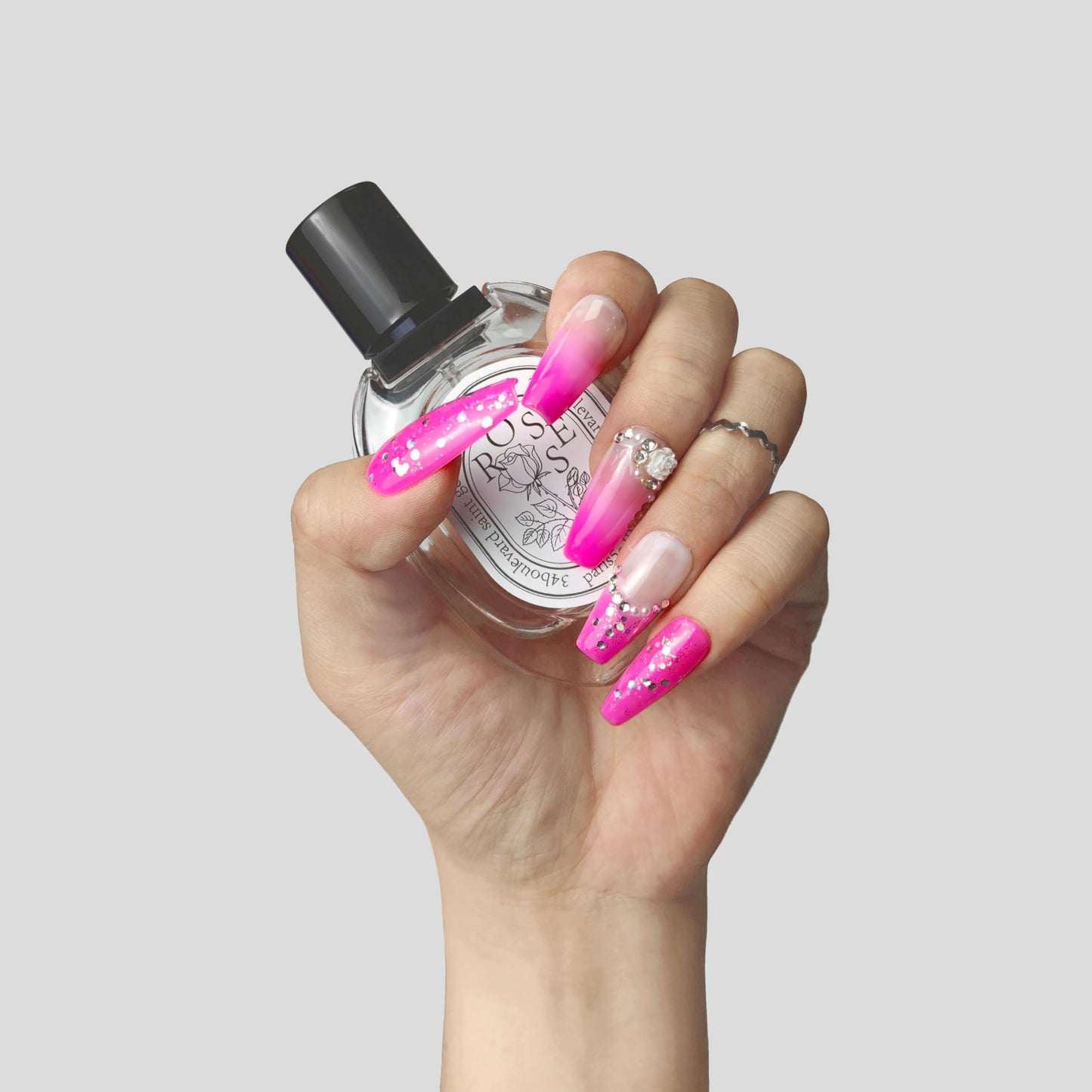 Handmade Press On Nails - Blush Elegance Reusable Acrylic Nail Art Kit