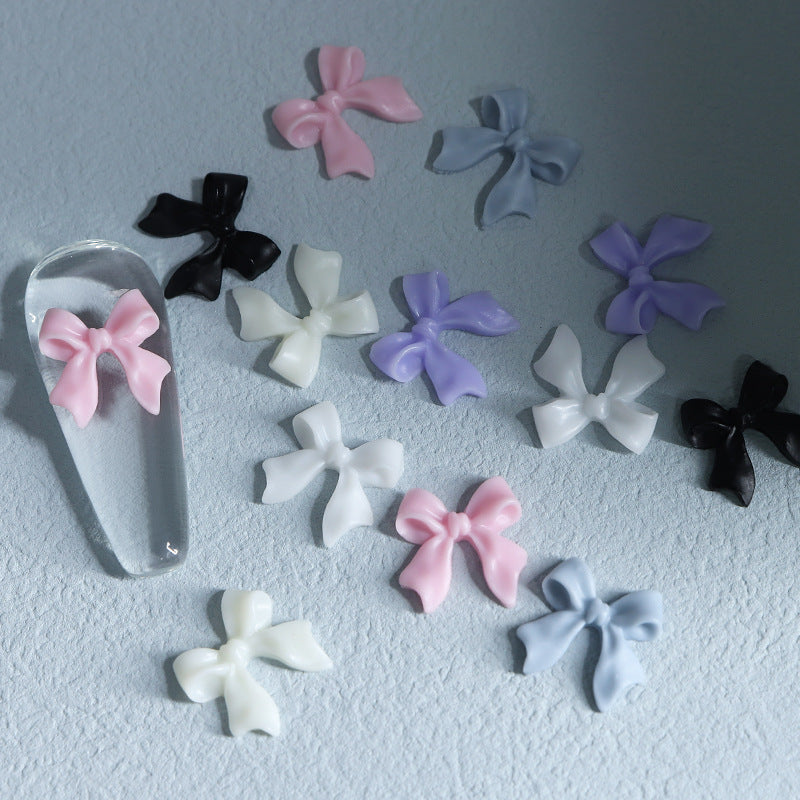 30 Pcs Resin Bowknot Nail Art Decorations Boxed DIY Manicure Accessories