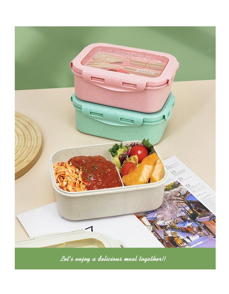 Wheat Straw Insulated Lunch Box - Eco-Friendly Student Food Container
