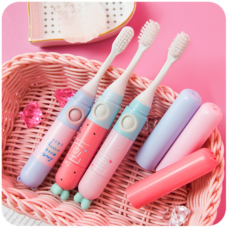 Children's Sonic Electric Toothbrush - Soft Hair, Cartoon Design, Multiple Colors