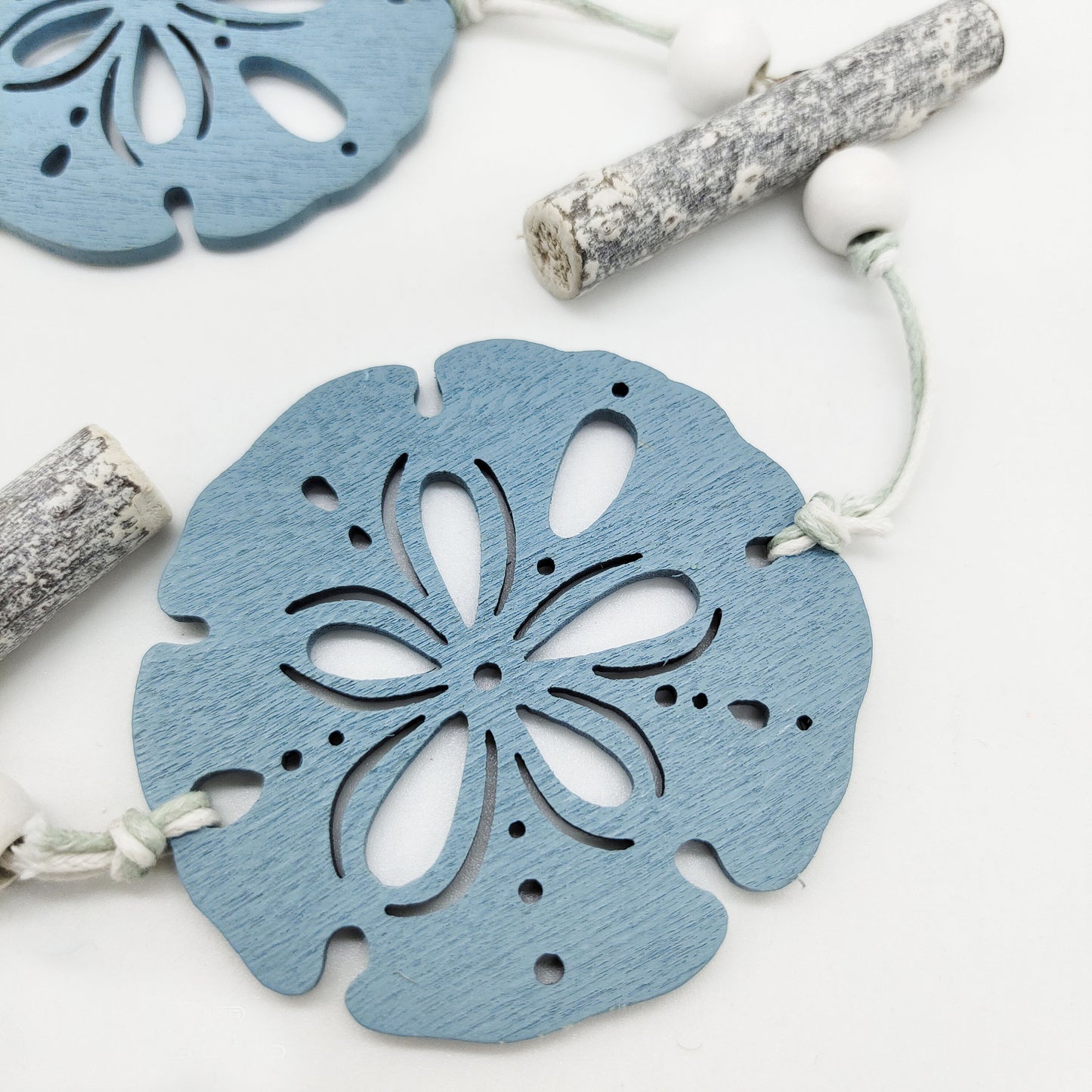 Mediterranean Wooden Pendant Decor - Starfish, Scallop & Round Shell Styles
