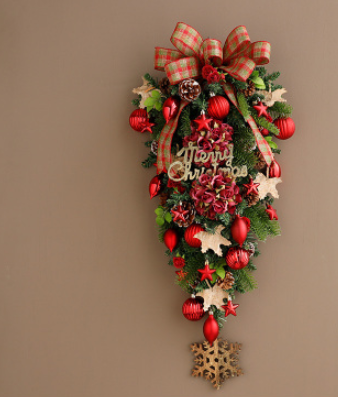 Christmas Wreath Door Wall Hanging Decoration for Festive Home Decor