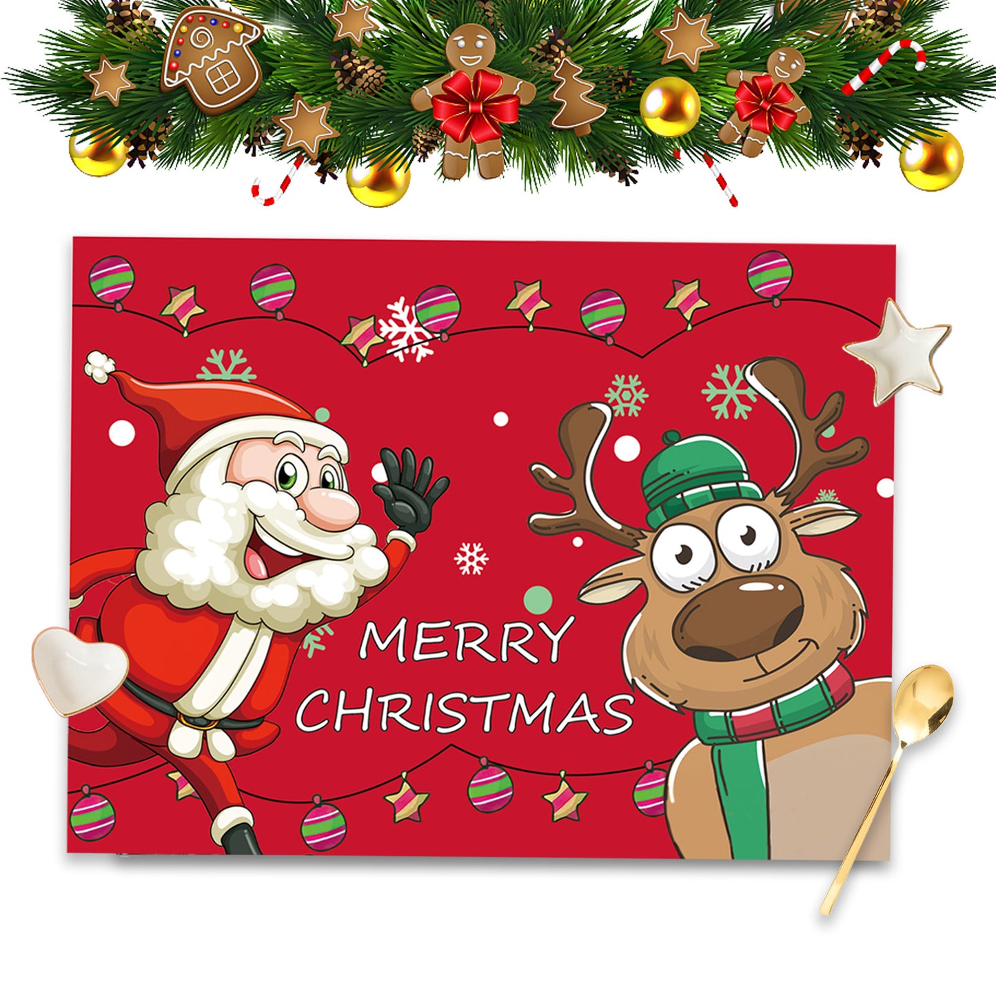 Christmas Cartoon Antifouling Insulation Placemat - Bathroom Storage