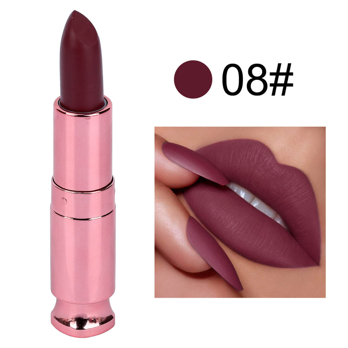 Long Lasting Matte Lipstick No Stain Easy to Color Lip Balm for Lips
