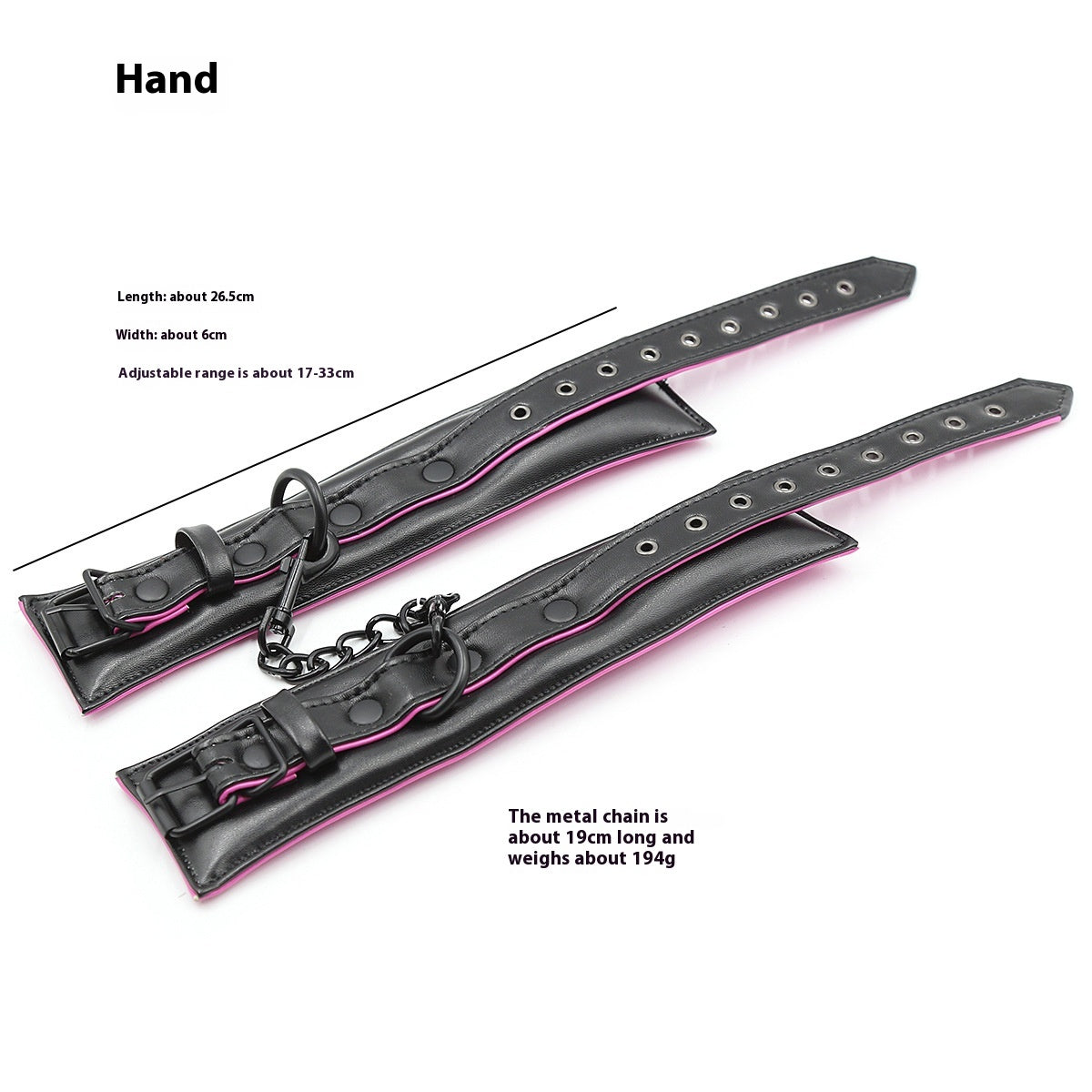 Leather Hand and Neck Cuff Restraint Set for Couples Adult Bondage BDSM