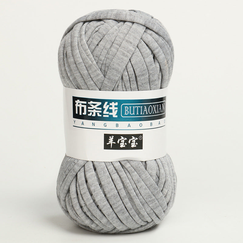 DIY Wool Woven Bag Material Kit - Coarse Wool Ball & Cloth Strips, Multiple Colors