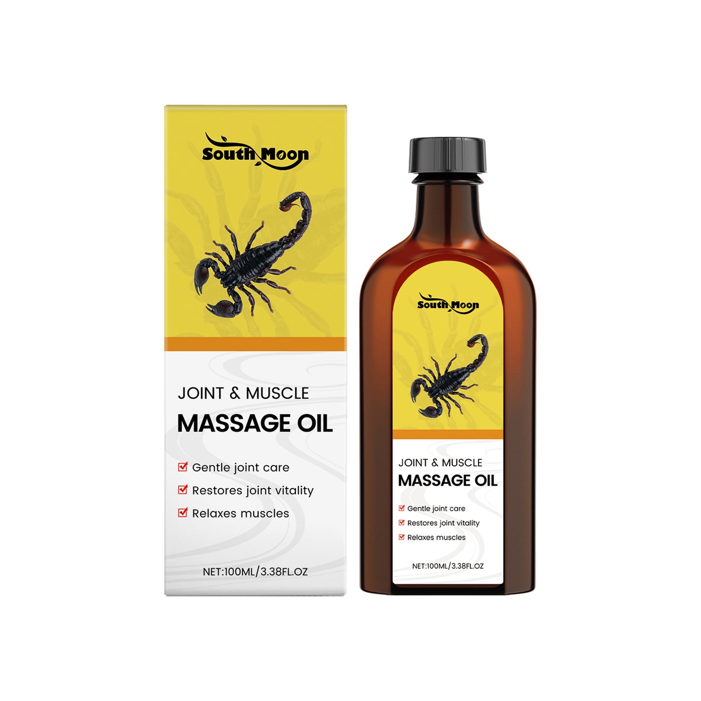 Joint Muscle Massage Oil 100ml with Coconut & Turmeric Extract - Pain Relief & Relaxation