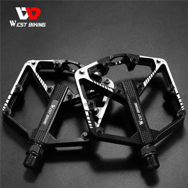 Aluminum MTB Bicycle Pedals 9/16 Inch Black with DU Bearing - Mountain & Road