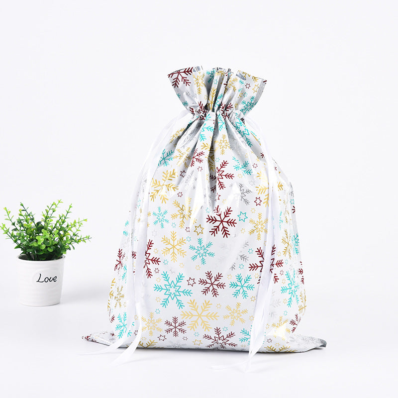 Festive Aluminum Foil Gift Bags for Christmas & New Year Party Packaging