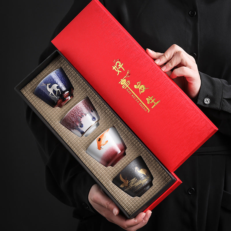 Japanese Style Handmade Ceramic Tea Cup Set - Multiple Styles