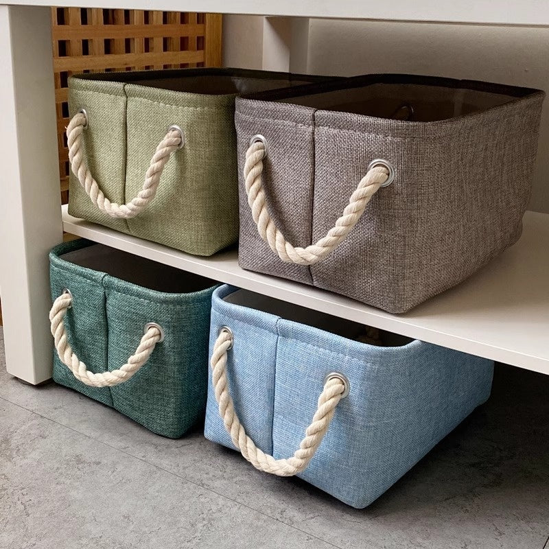 Foldable Storage Basket with Lid - Multi-Size Home Organization Box