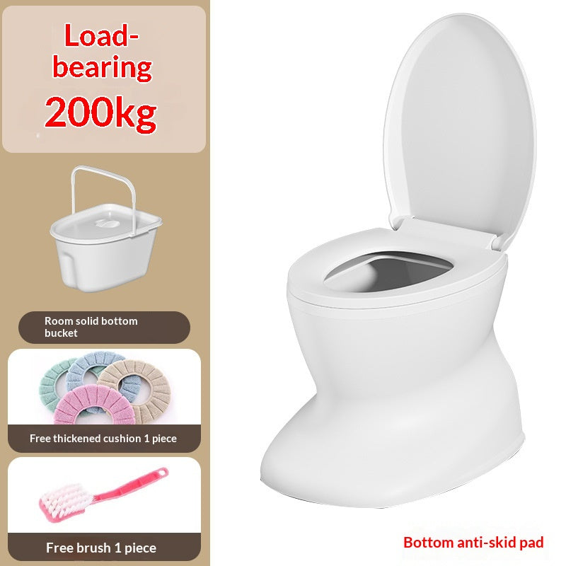 Portable Commode for Elderly & Adults with Limited Mobility - Safe Indoor Use