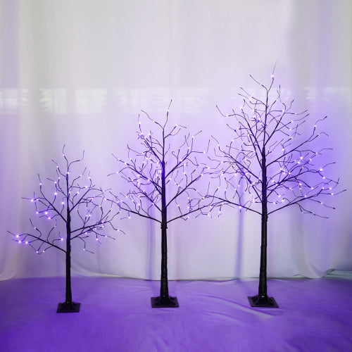 Halloween Spooky Tree with Purple Lights - 4FT, 5FT, 6FT Set