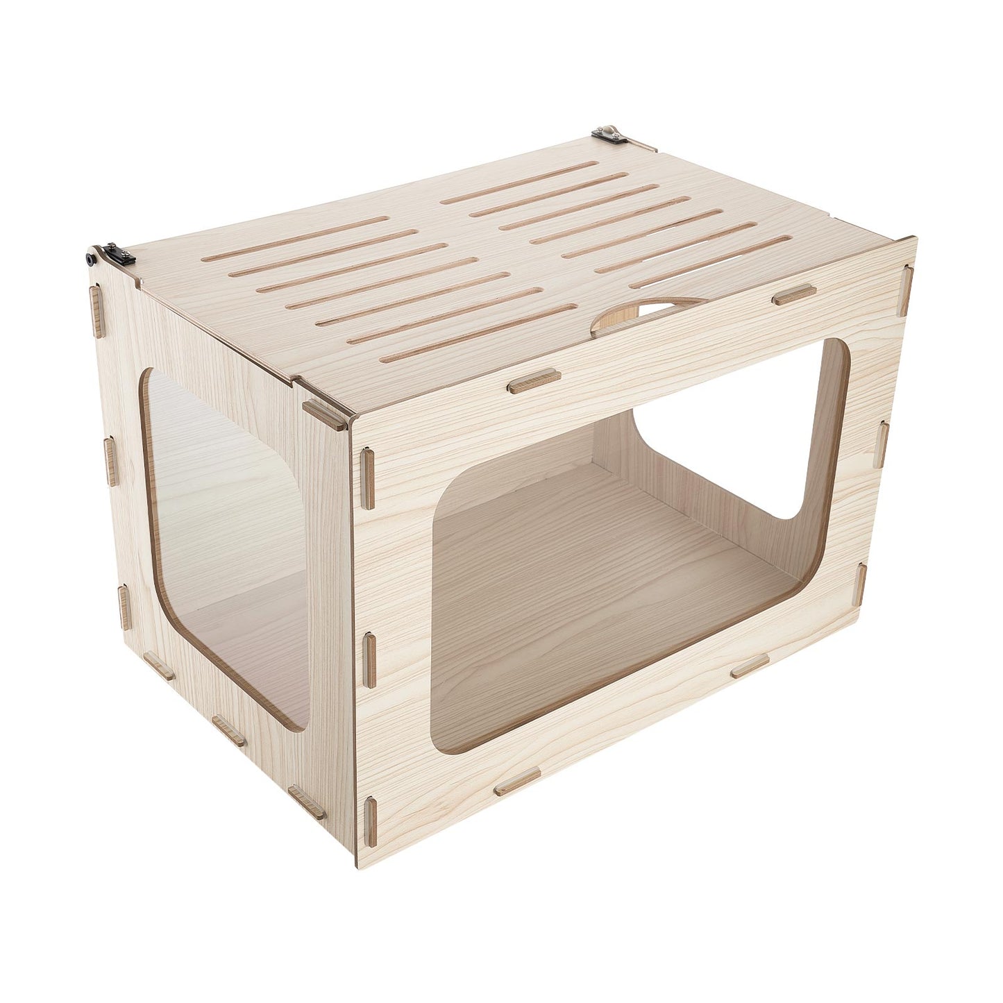 Wooden Hamster Cage 23.8x15.9x15.9 Inches Large Small Animal Habitat with Open Top