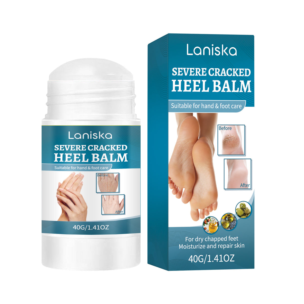 Heel Care Cream with Vitamin E and Jojoba for Dry Cracked Heels 40g