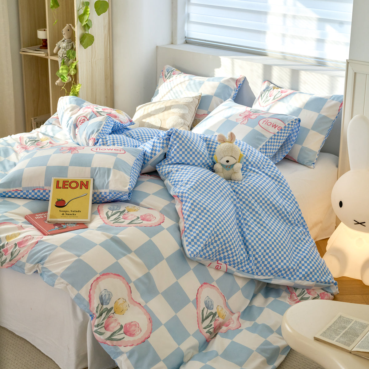 Cross Border Floral Print Duvet Cover Set - Elegant Breathable Bedding