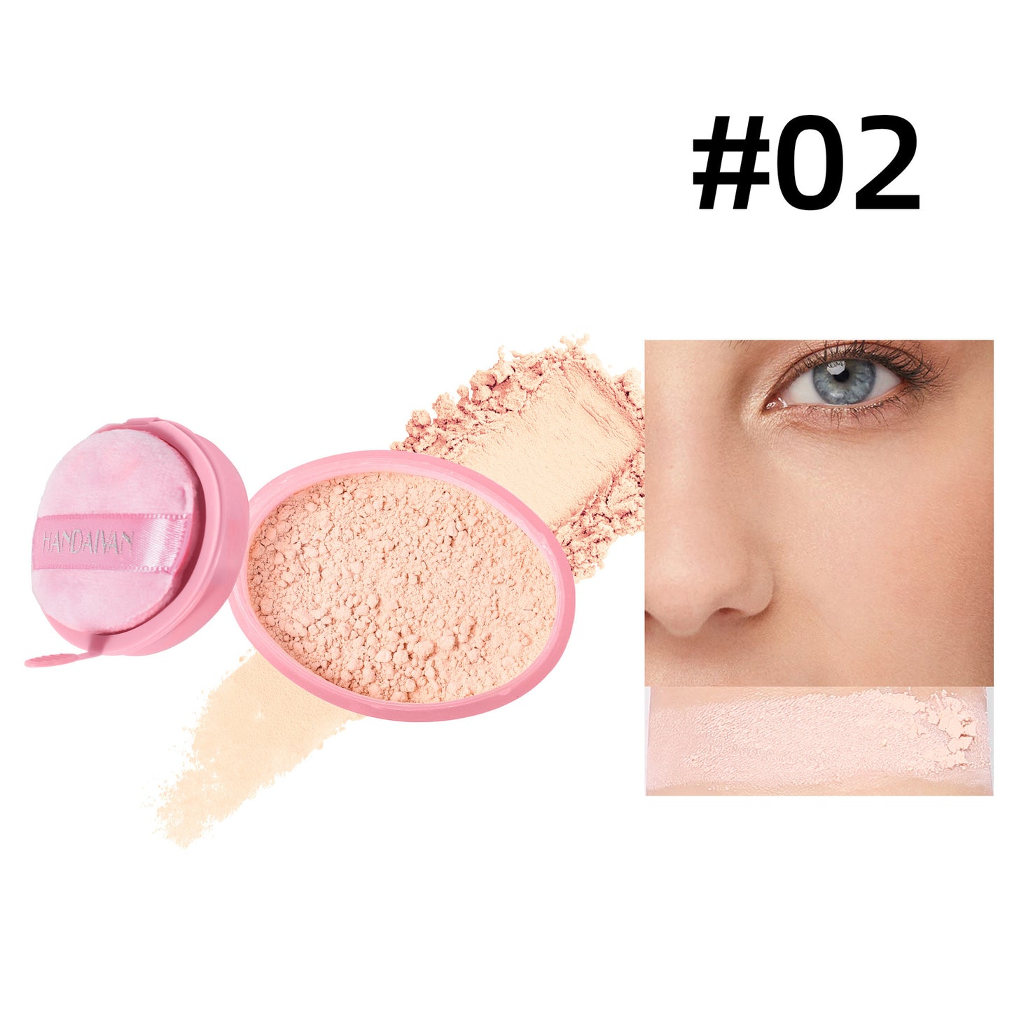 Concealing Waterproof Setting Powder - Oil Control, Brightening, Long-Lasting Makeup Finish