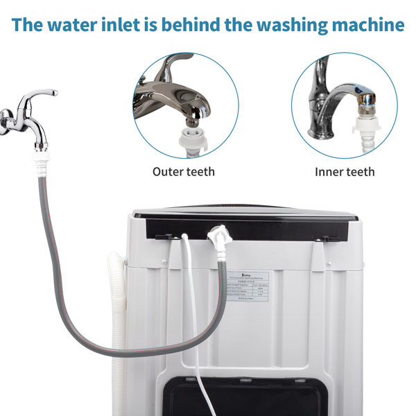 Full-Automatic Washing Machine Top Load Portable Compact Laundry