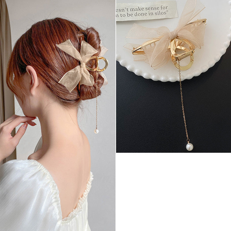 Hair Catch Clip - Metal Bow & Butterfly Designs