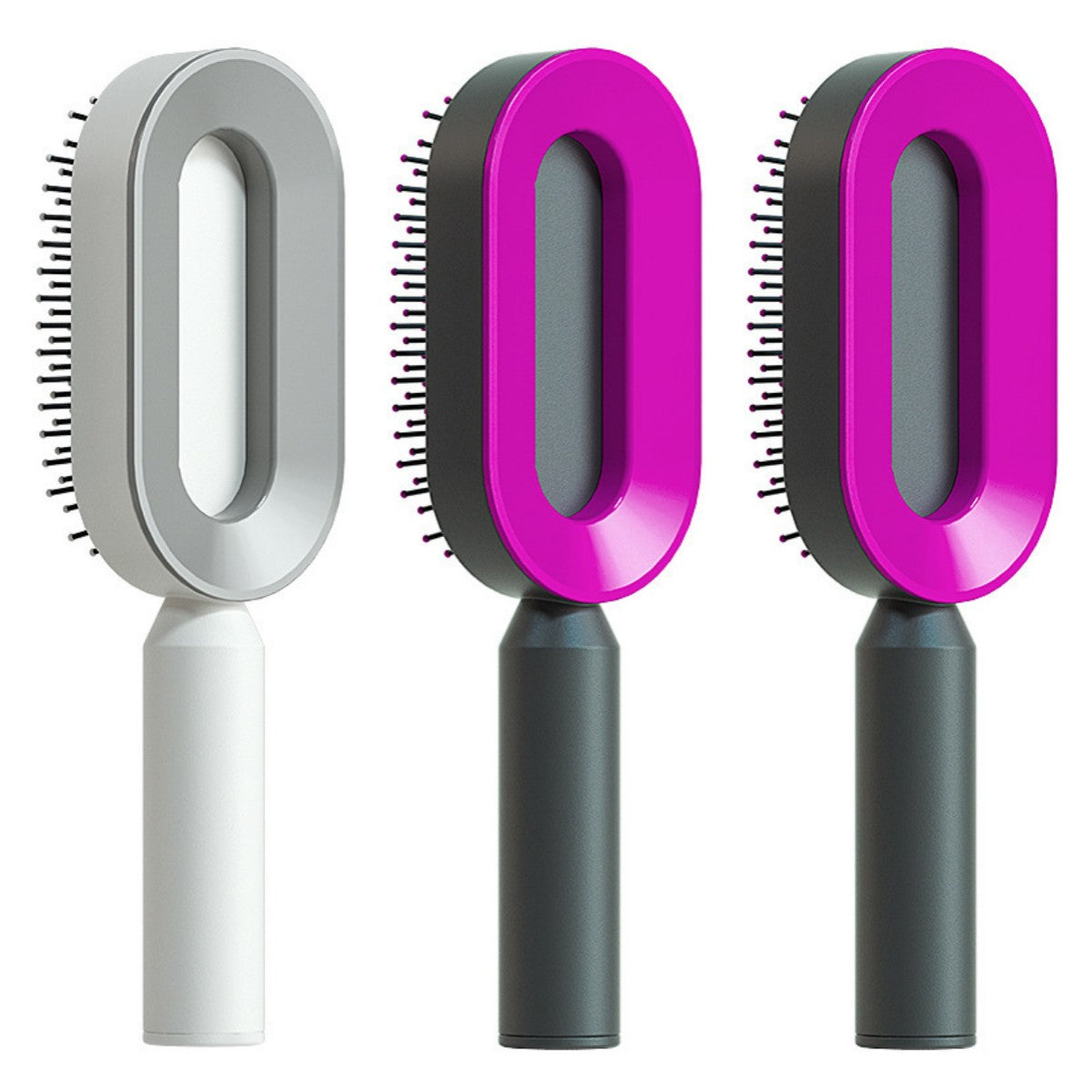 Self-Cleaning Hair Brush with 3D Air Cushion for Scalp Massage & Detangling