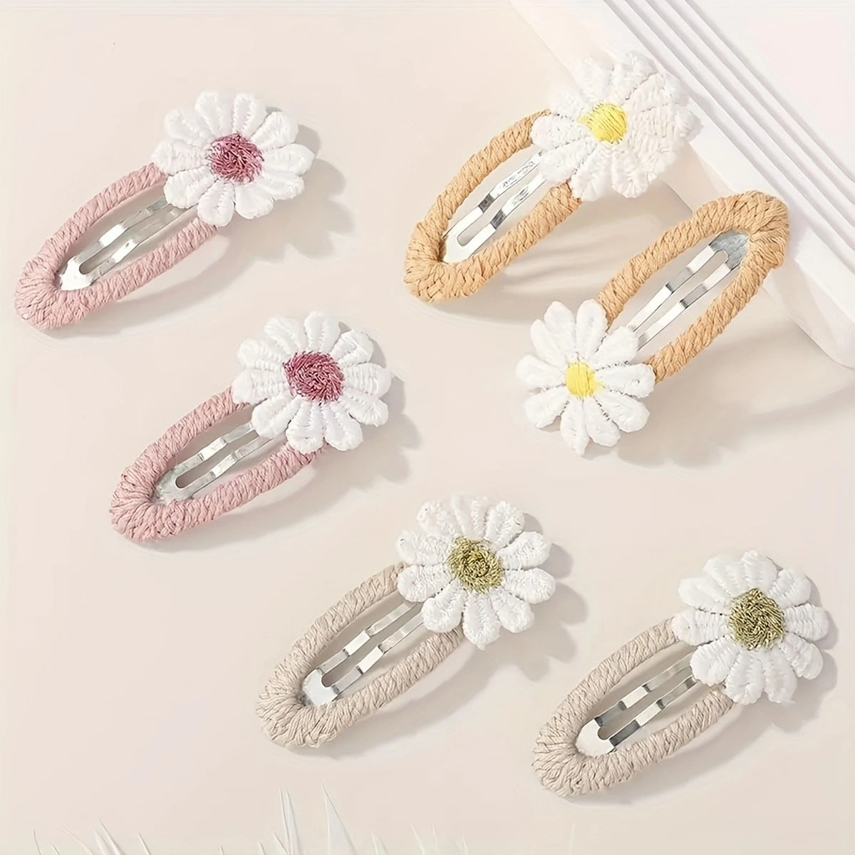 Fabric Hair Clips Set - BB Clip Suit (6 Pins)