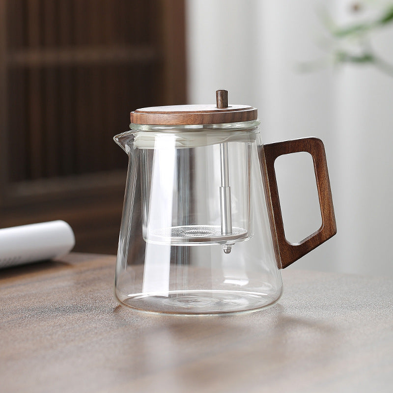 Tea Separation Pot with Walnut Handle 650ml - Chinese Style Drinkware