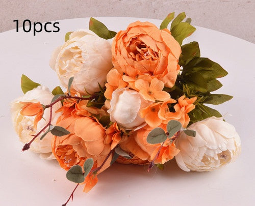 Artificial Peony Flowers Set - Decorative Silk Flowers for Home & Garden