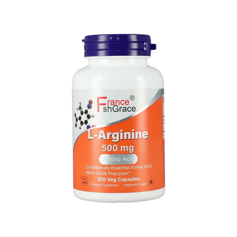 Arginine 500MG Dietary Supplement - 200 Capsules for Heart & Blood Health