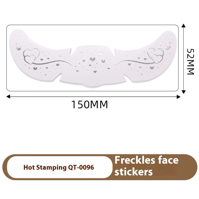 Freckle Tattoo Stickers Gold and Silver - Facial Skin Decor, 150x52mm, 1 or 6 Pcs