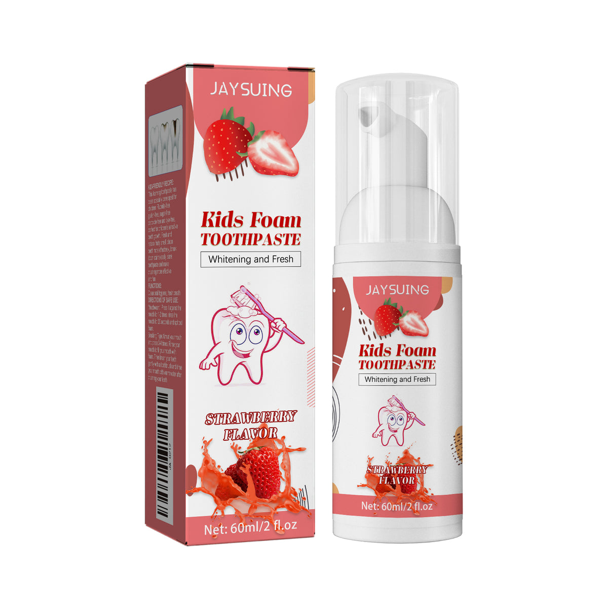 Children's Strawberry Foam Toothpaste, 60ml