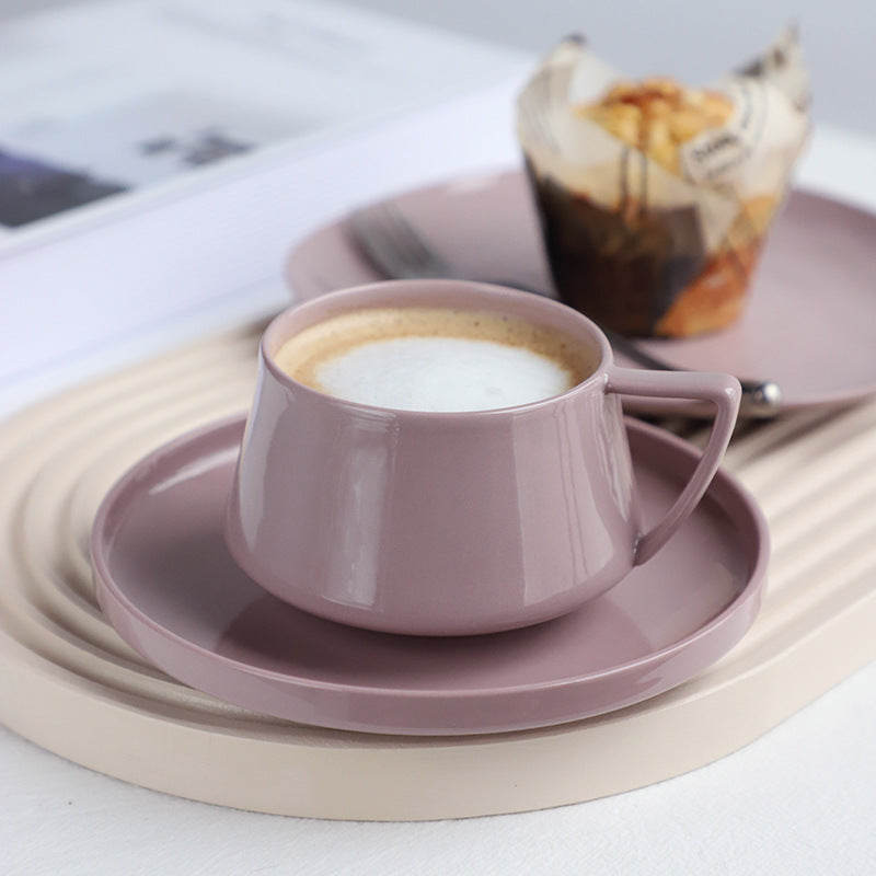 Home Office Coffee Mug and Saucer Set - Light Luxury Porcelain Drinkware