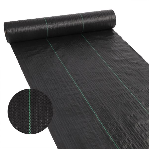 4x100ft Black Weed Barrier Fabric Polypropylene Garden Cloth Waterproof