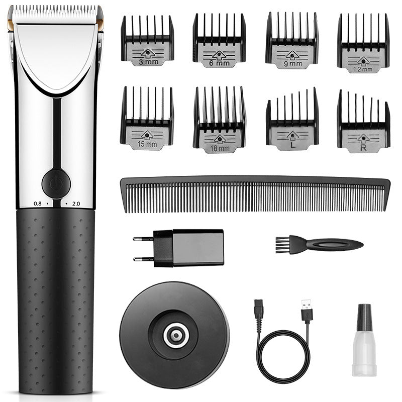 Rechargeable Electric Hair Clipper with LCD Display