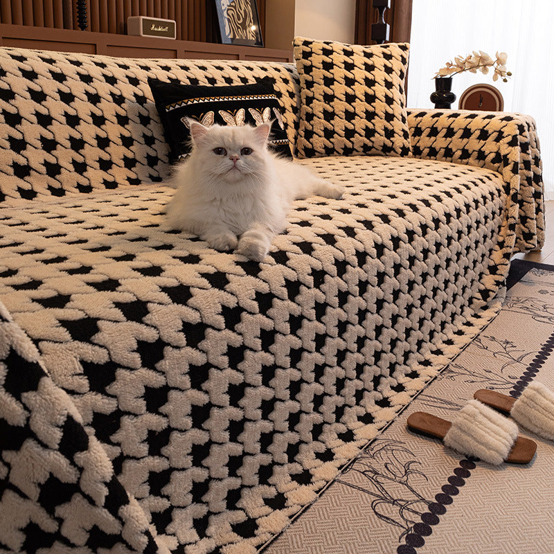 Luxury Winter Sofa Cover - Soft Fleece Dust Protector for 180x180cm & 180x380cm Sofas